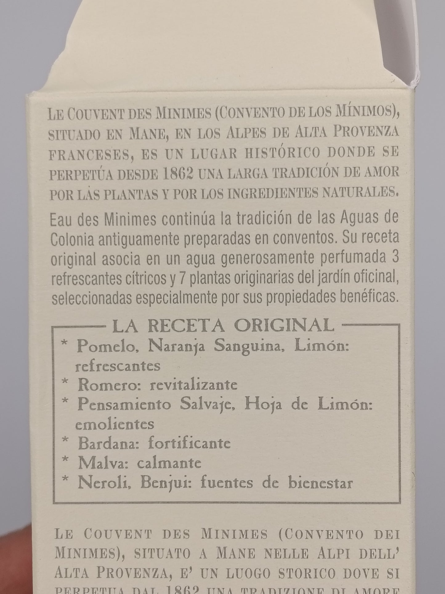 Le Couvent des Minimes Eau des Minimes 110 ml